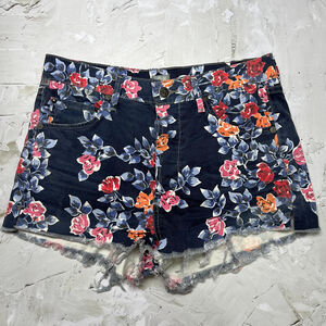 Citizens Of Humanity Chloe Floral Shorts SIZE 28 Blue Denim